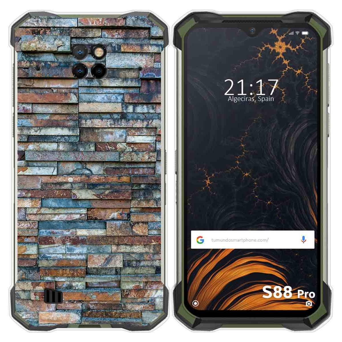Funda Gel Tpu para Doogee S88 diseño Ladrillo 05 Dibujos