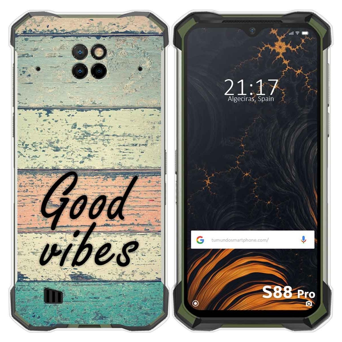 Funda Gel Tpu para Doogee S88 diseño Madera 01 Dibujos
