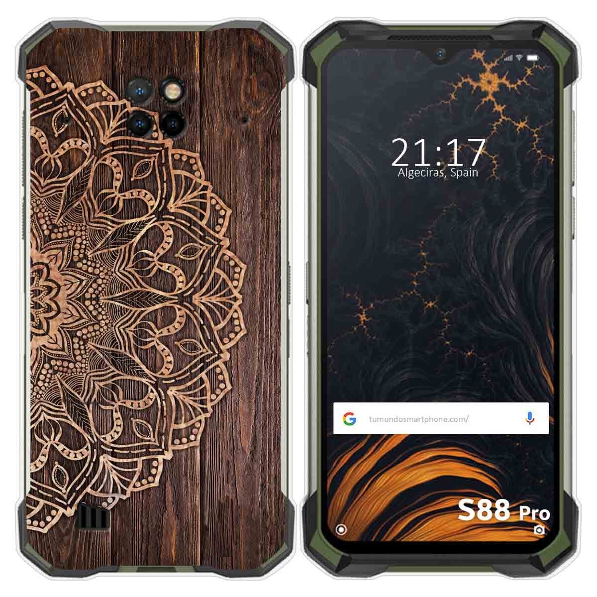 Funda Gel Tpu para Doogee S88 diseño Madera 06 Dibujos