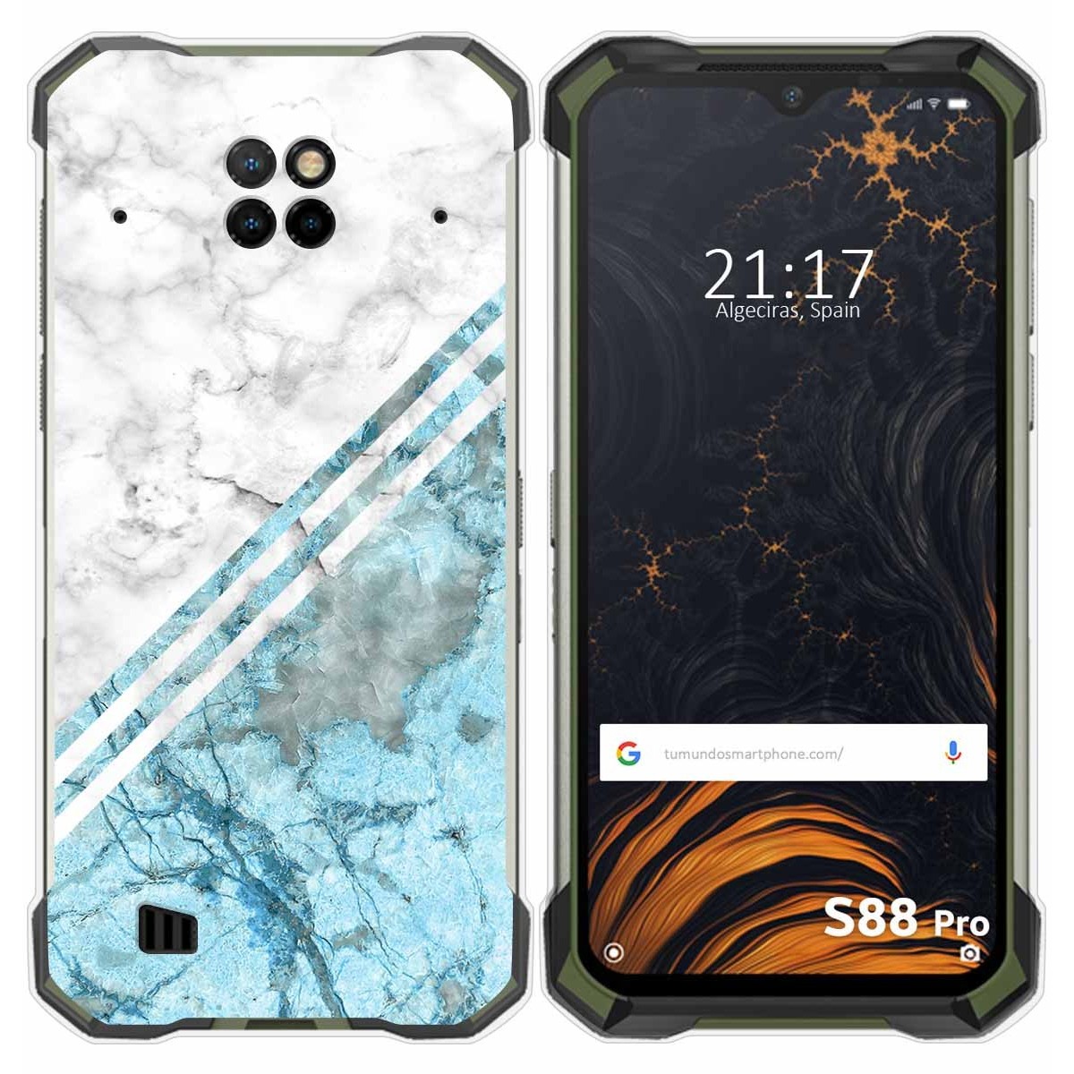 Funda Gel Tpu para Doogee S88 diseño Mármol 02 Dibujos