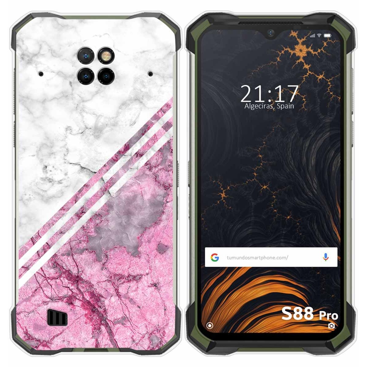 Funda Gel Tpu para Doogee S88 diseño Mármol 03 Dibujos