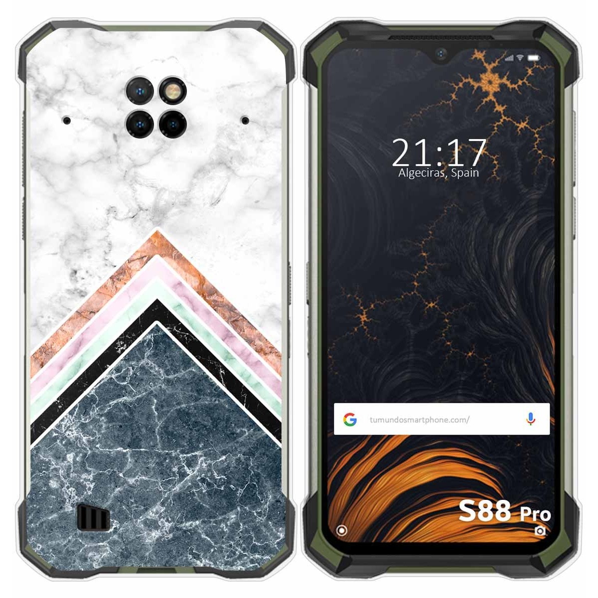 Funda Gel Tpu para Doogee S88 diseño Mármol 05 Dibujos