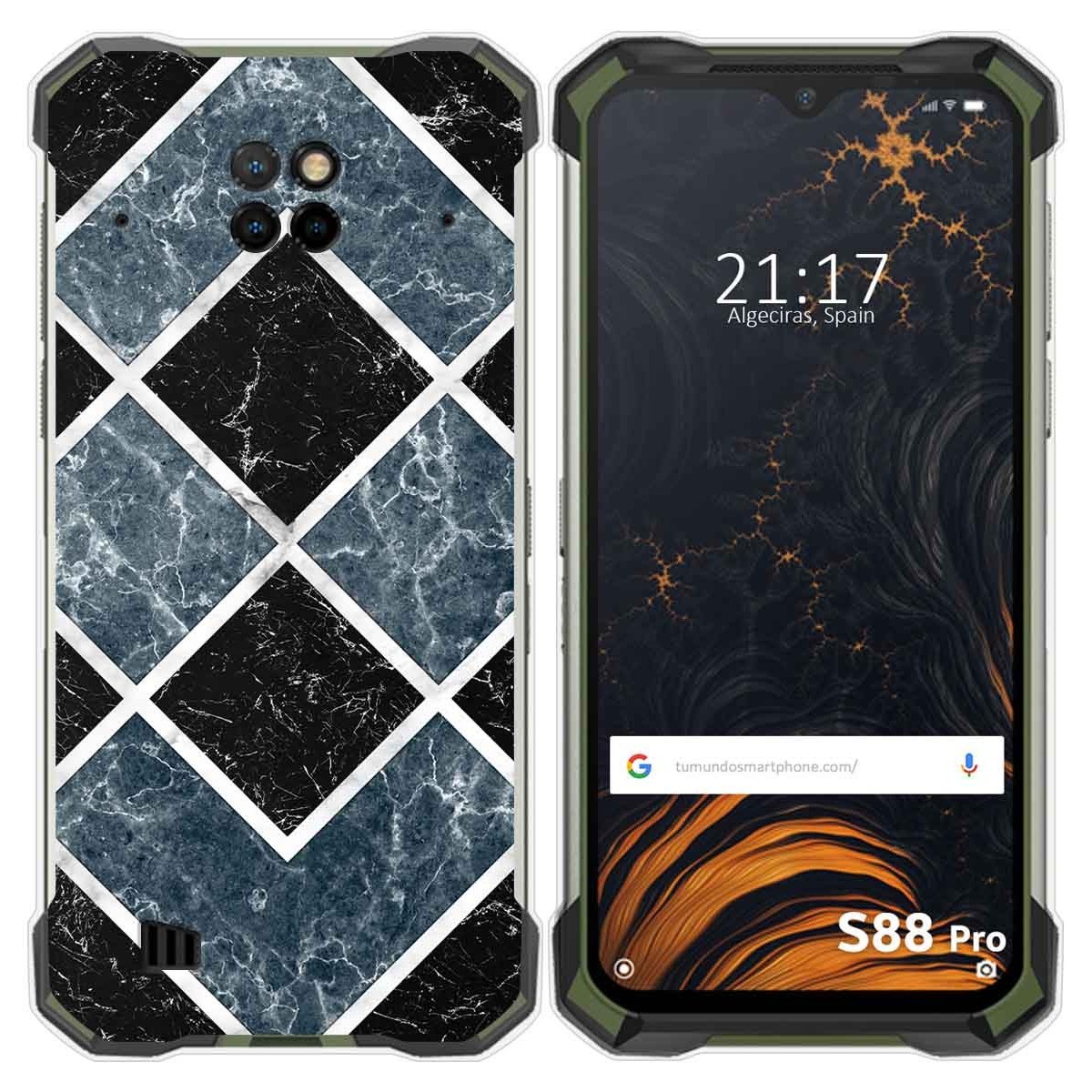 Funda Gel Tpu para Doogee S88 diseño Mármol 06 Dibujos
