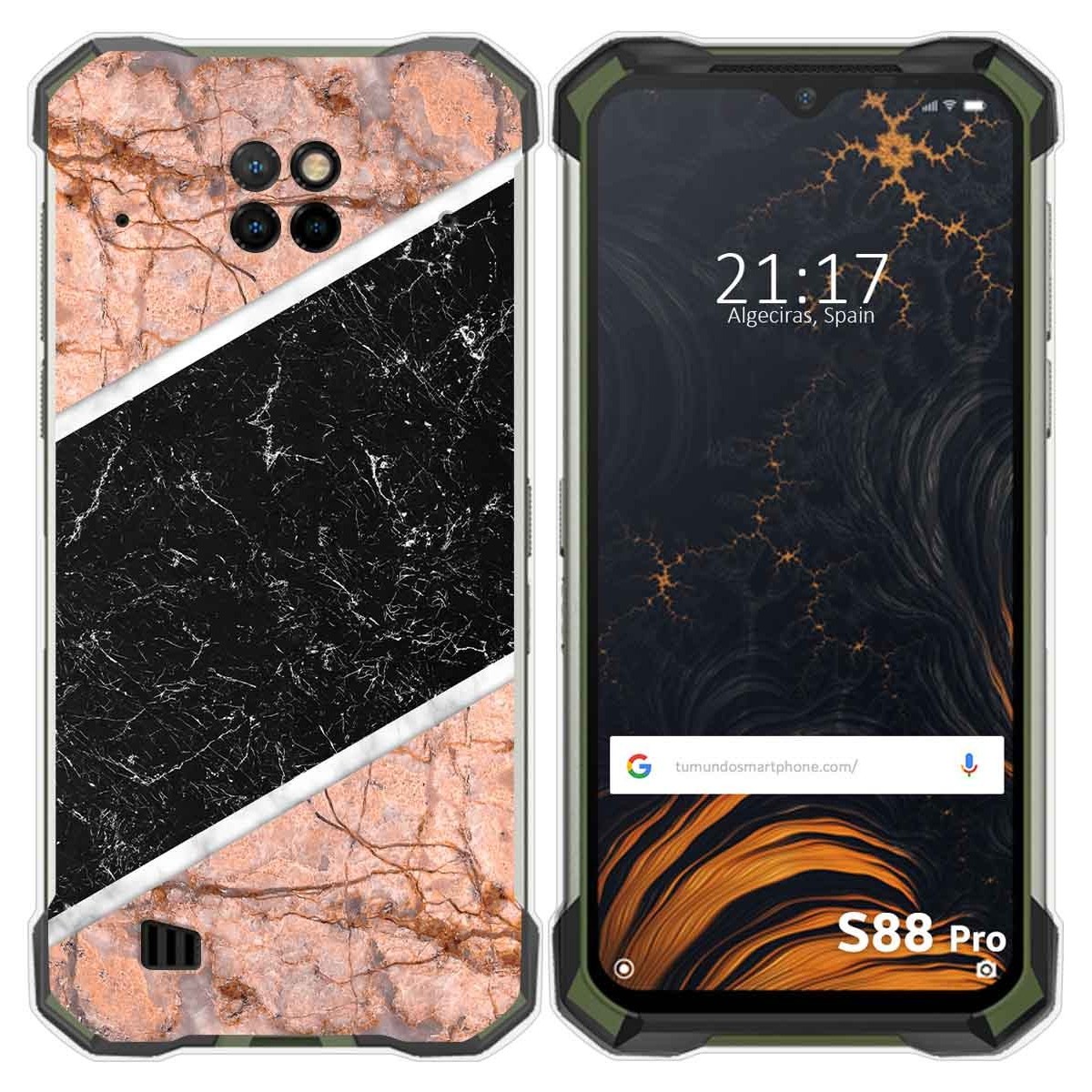 Funda Gel Tpu para Doogee S88 diseño Mármol 07 Dibujos