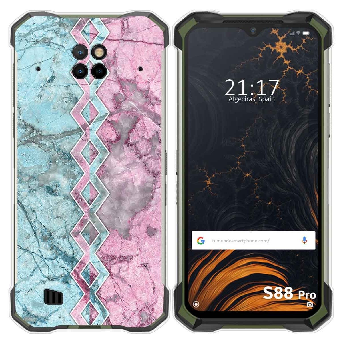 Funda Gel Tpu para Doogee S88 diseño Mármol 08 Dibujos
