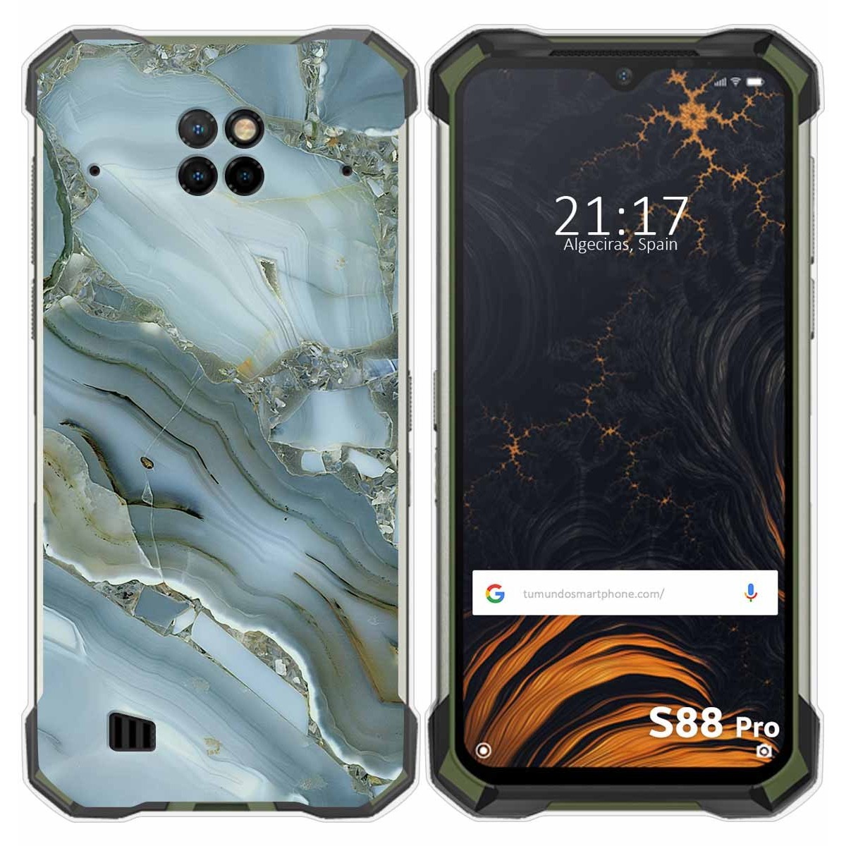 Funda Gel Tpu para Doogee S88 diseño Mármol 09 Dibujos