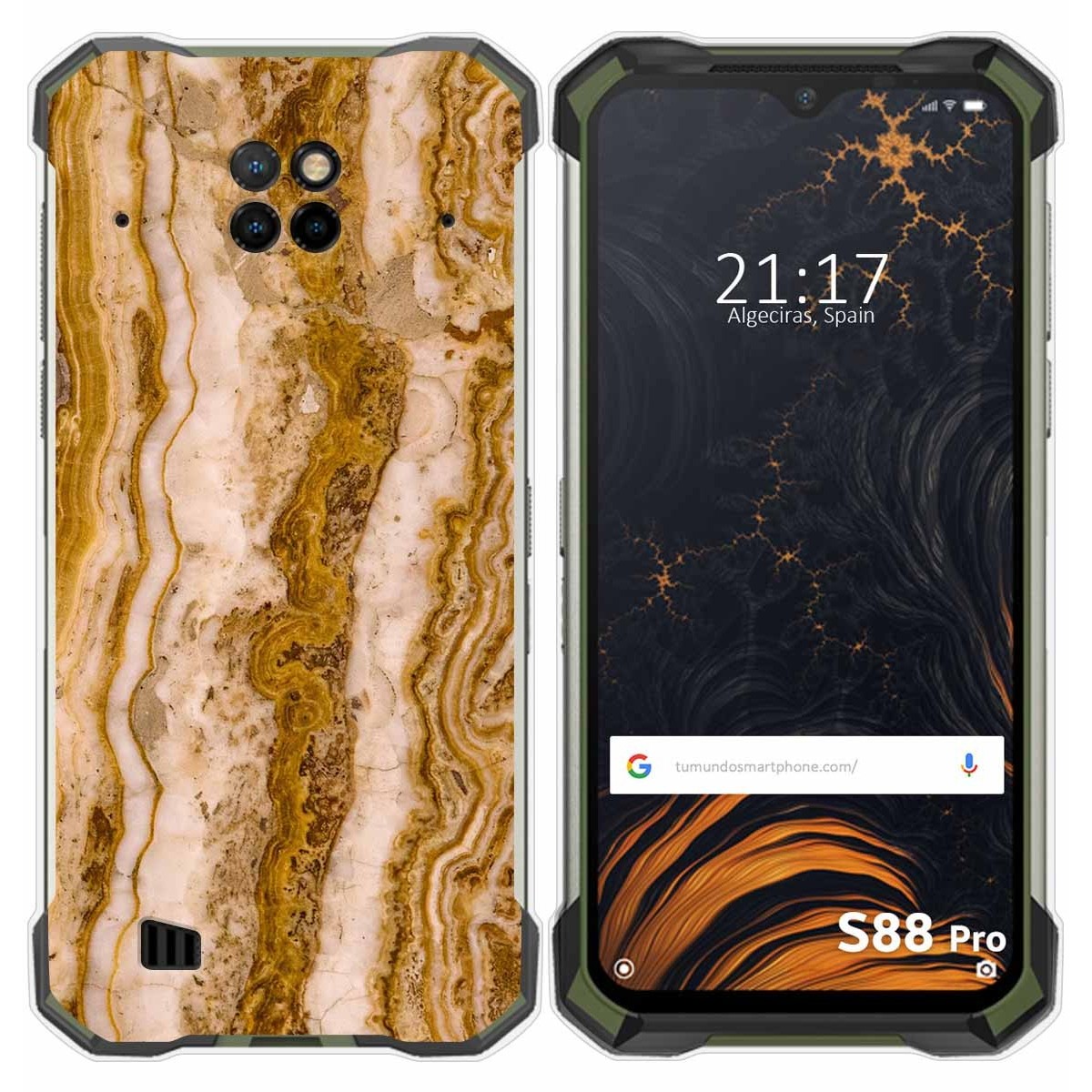 Funda Gel Tpu para Doogee S88 diseño Mármol 10 Dibujos
