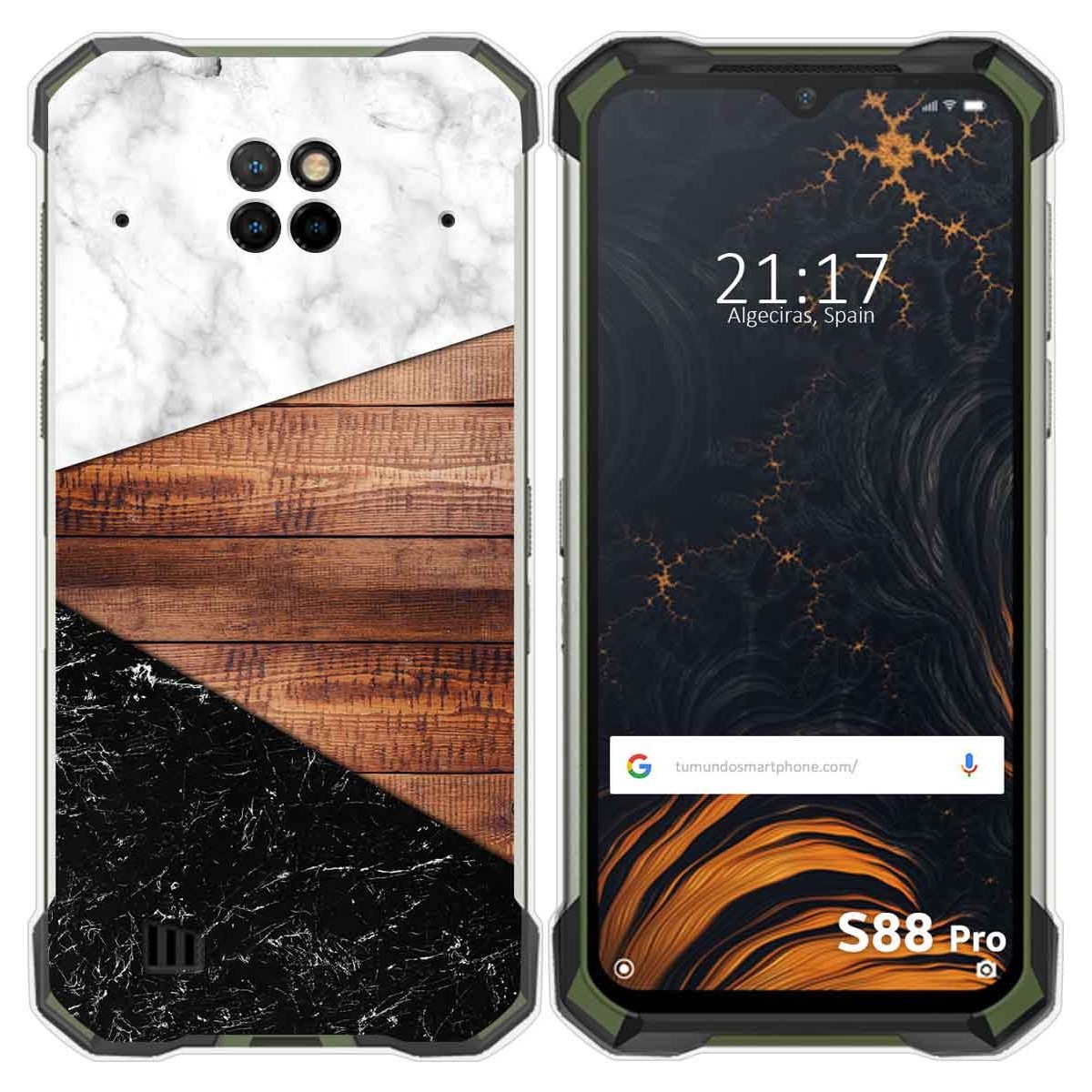 Funda Gel Tpu para Doogee S88 diseño Mármol 11 Dibujos
