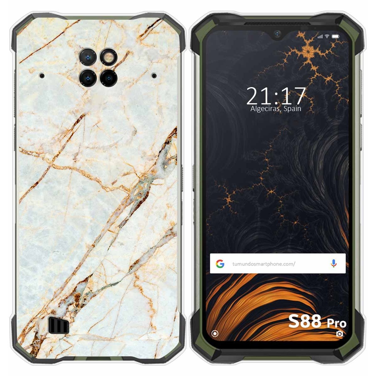 Funda Gel Tpu para Doogee S88 diseño Mármol 13 Dibujos