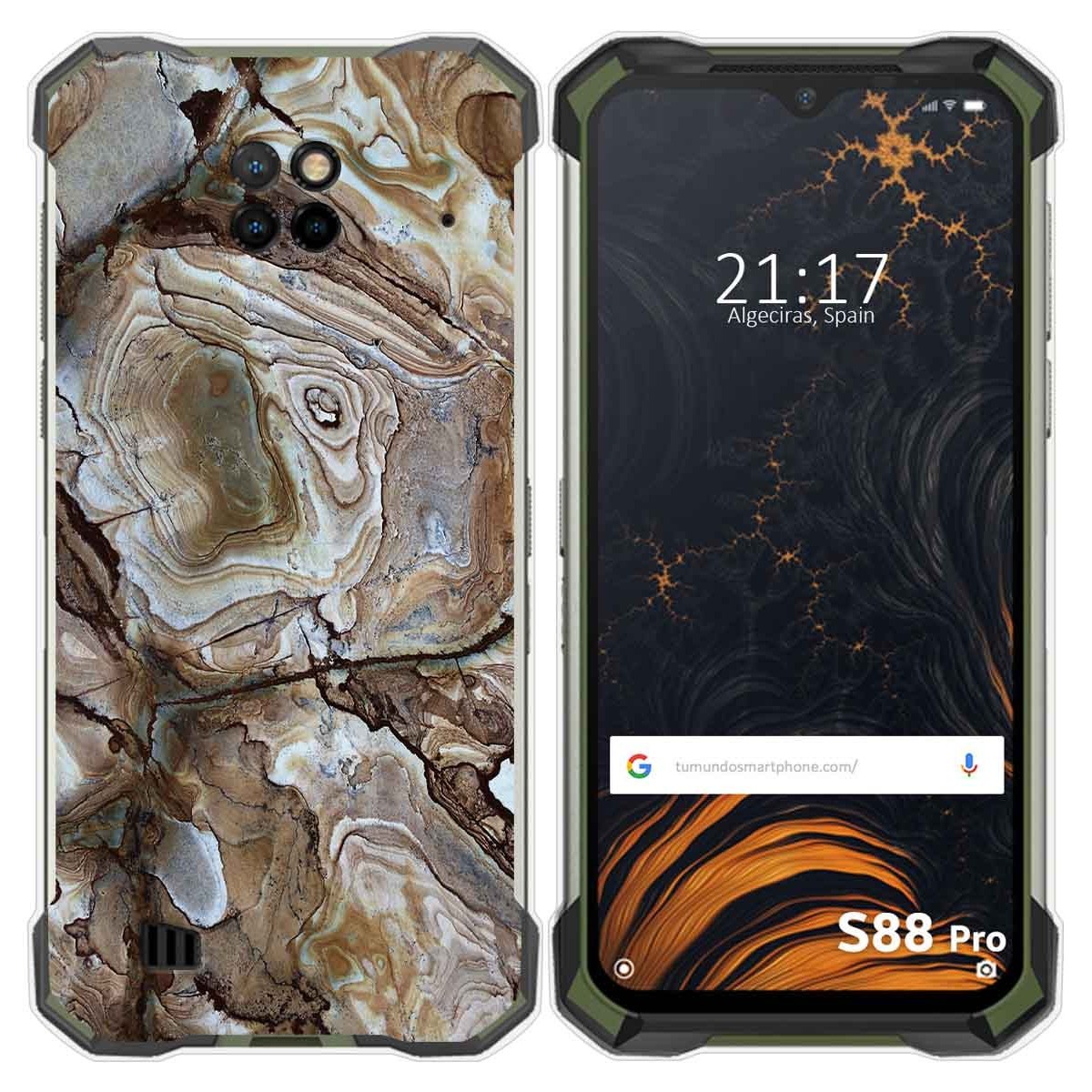 Funda Gel Tpu para Doogee S88 diseño Mármol 14 Dibujos