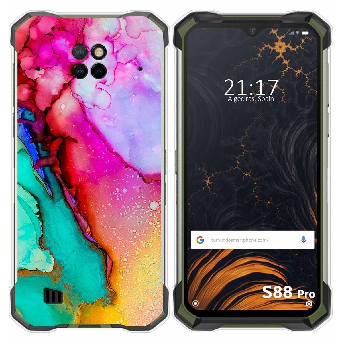 Funda Gel Tpu para Doogee S88 diseño Mármol 15 Dibujos