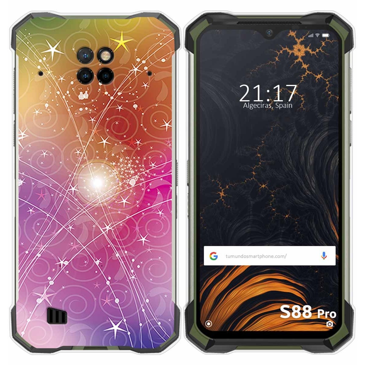 Funda Gel Tpu para Doogee S88 diseño Abstracto Dibujos
