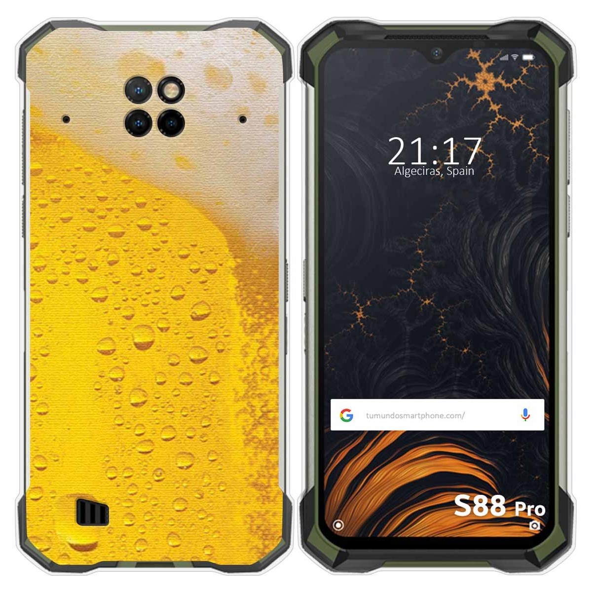 Funda Gel Tpu para Doogee S88 diseño Cerveza Dibujos