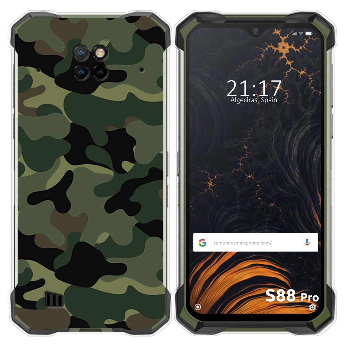 Funda Gel Tpu para Doogee S88 diseño Camuflaje Dibujos