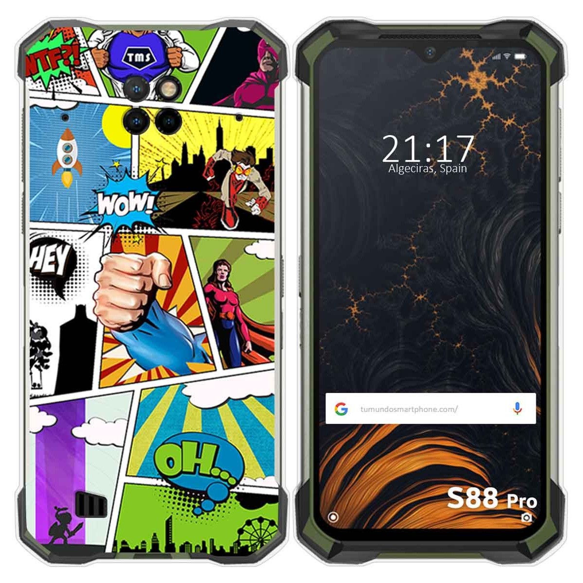 Funda Gel Tpu para Doogee S88 diseño Comic Dibujos
