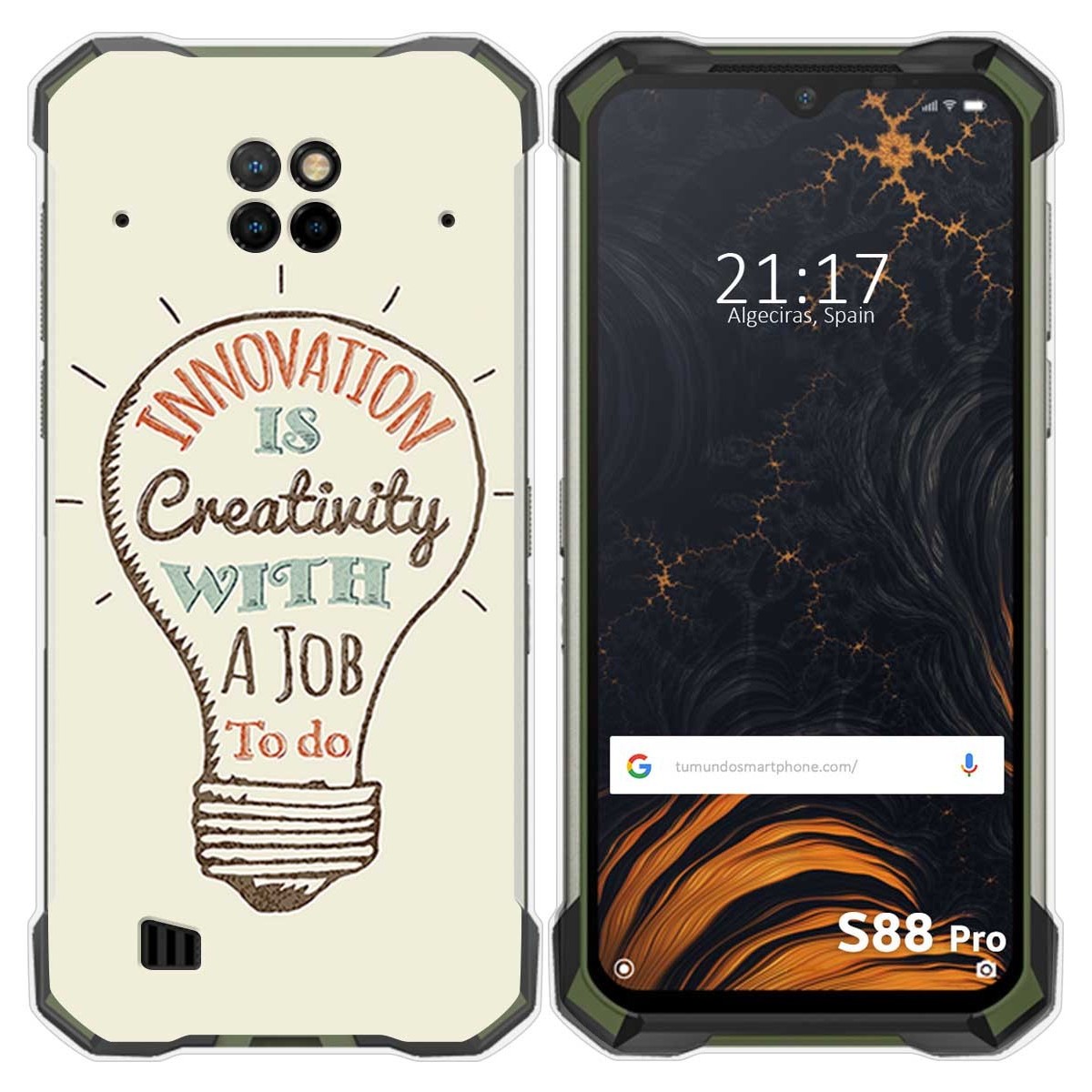 Funda Gel Tpu para Doogee S88 diseño Creativity Dibujos