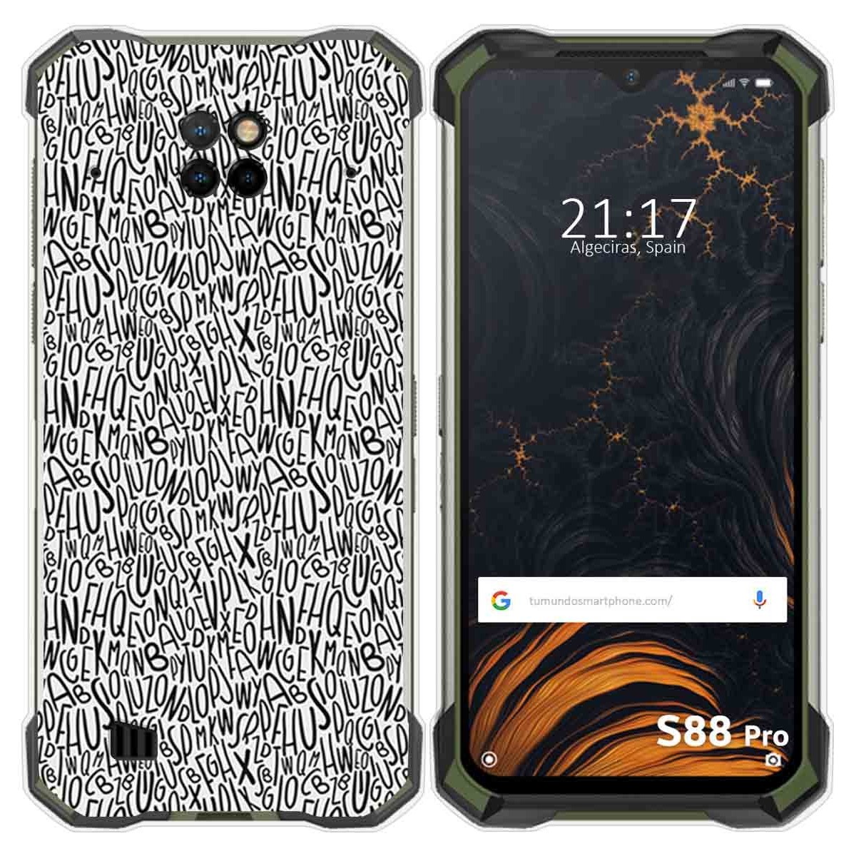 Funda Gel Tpu para Doogee S88 diseño Letras Dibujos