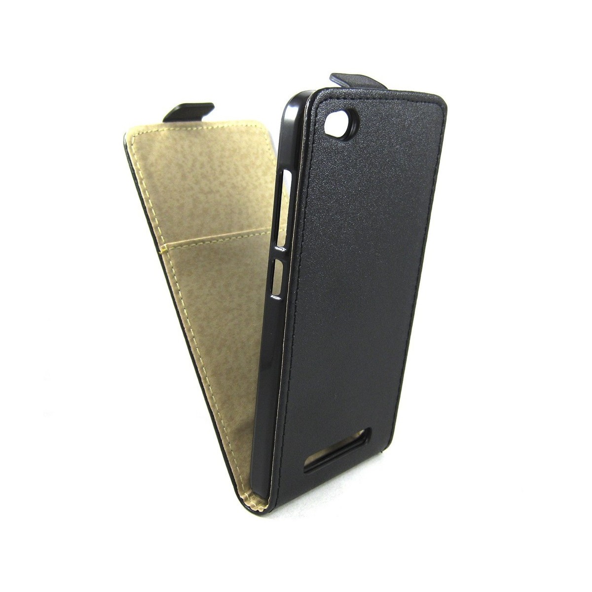 Funda Piel Premium Negra Ultra-Slim para Xiaomi Redmi 4A