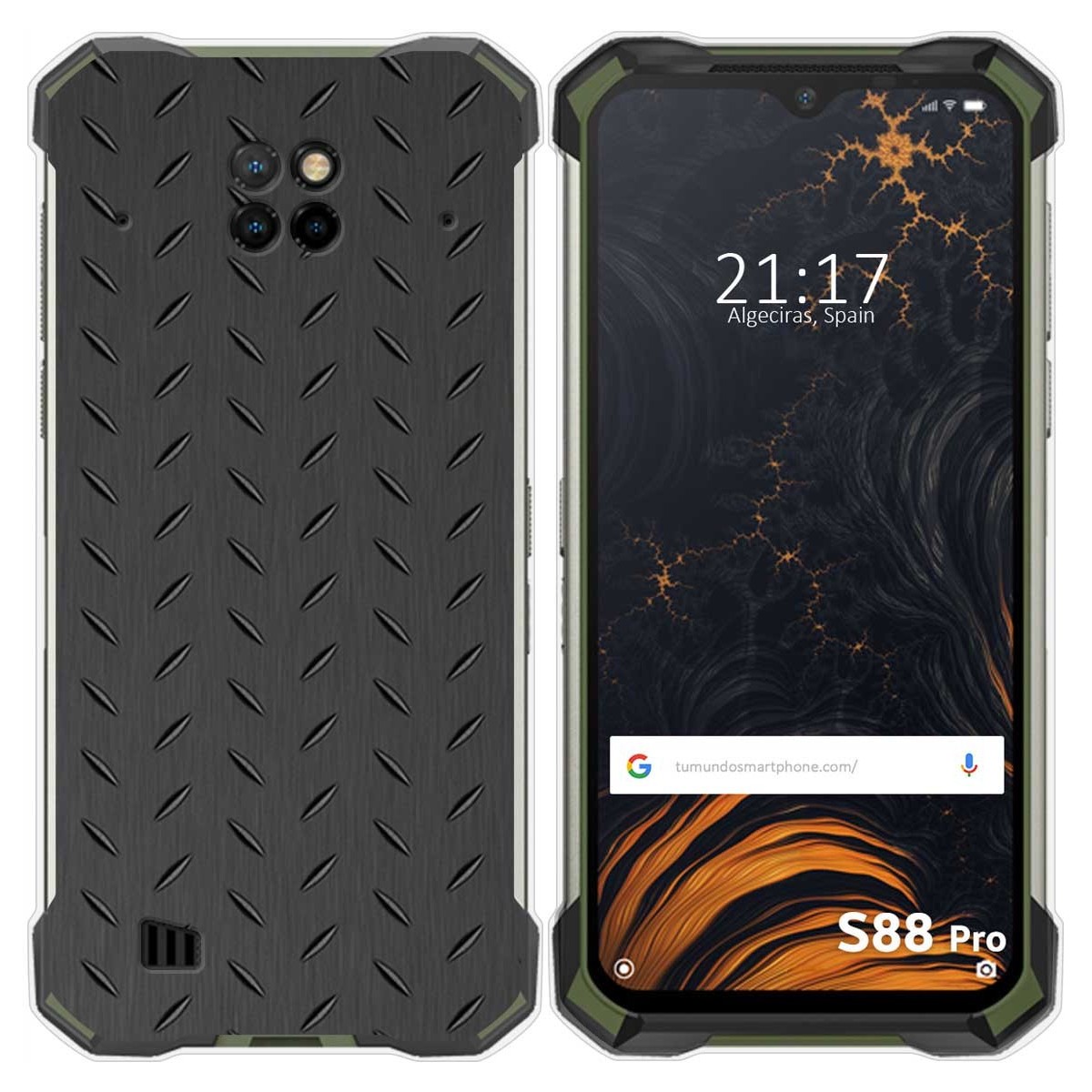 Funda Gel Tpu para Doogee S88 diseño Metal Dibujos