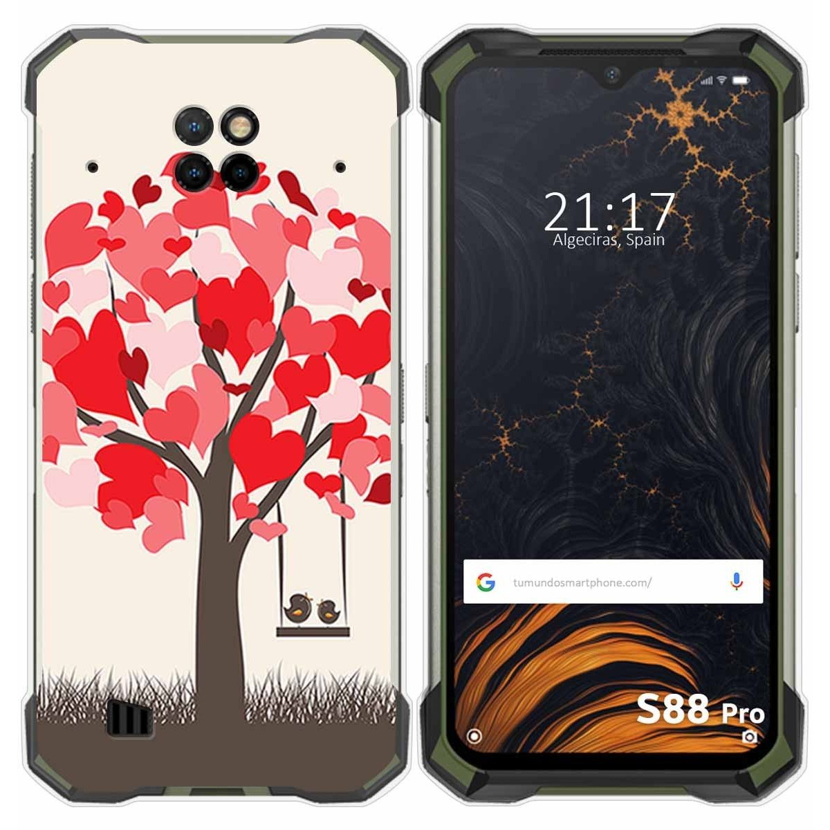 Funda Gel Tpu para Doogee S88 diseño Pajaritos Dibujos