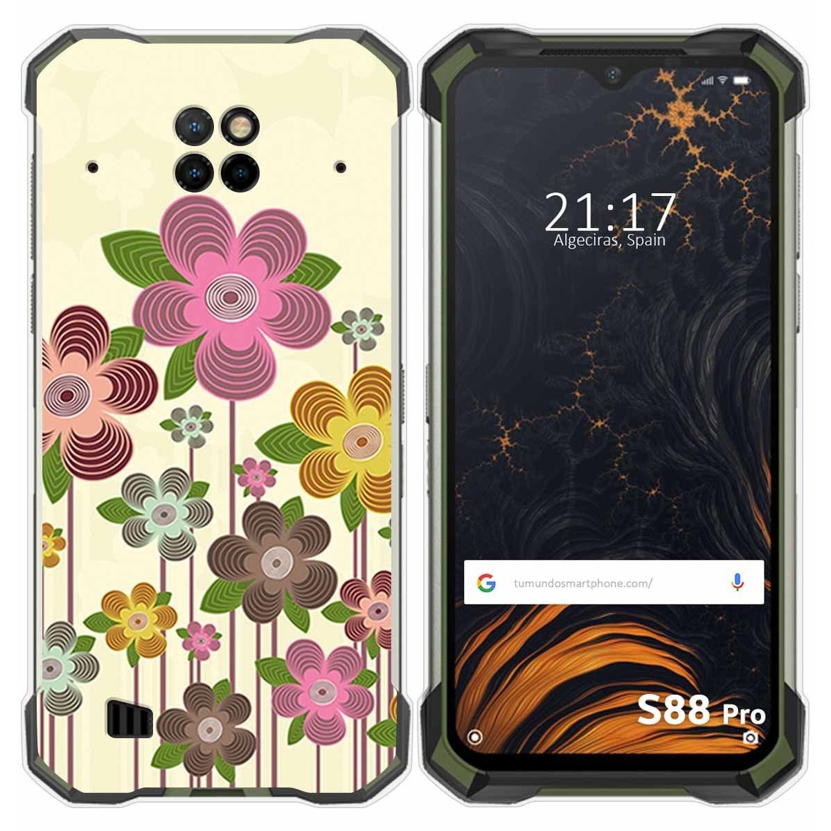 Funda Gel Tpu para Doogee S88 diseño Primavera En Flor Dibujos