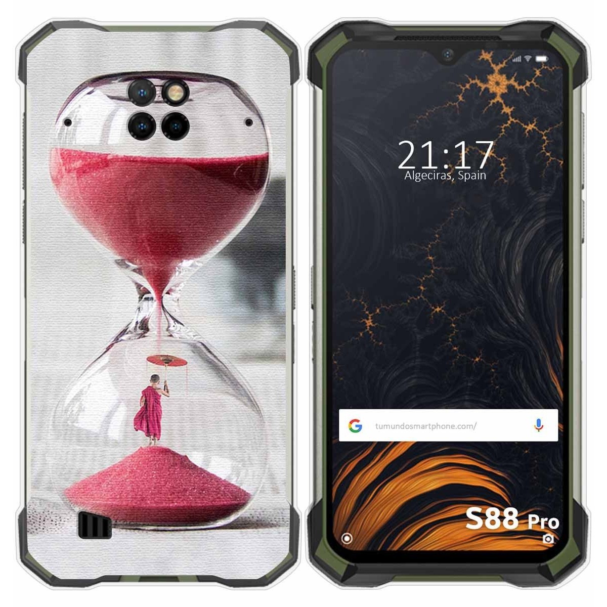 Funda Gel Tpu para Doogee S88 diseño Reloj Dibujos