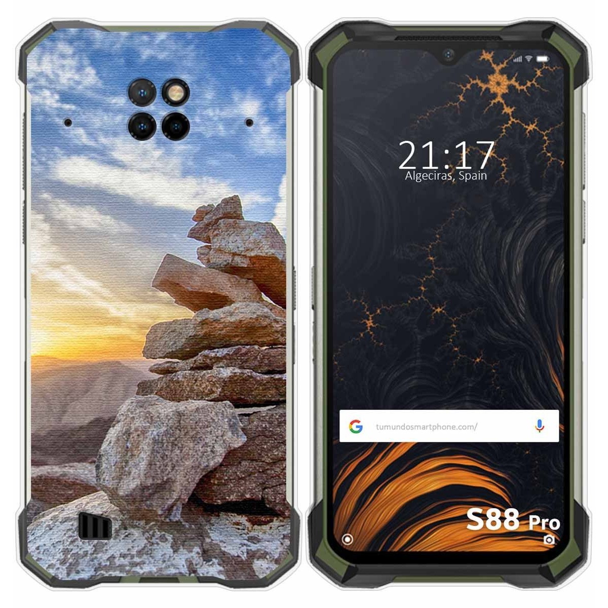 Funda Gel Tpu para Doogee S88 diseño Sunset Dibujos