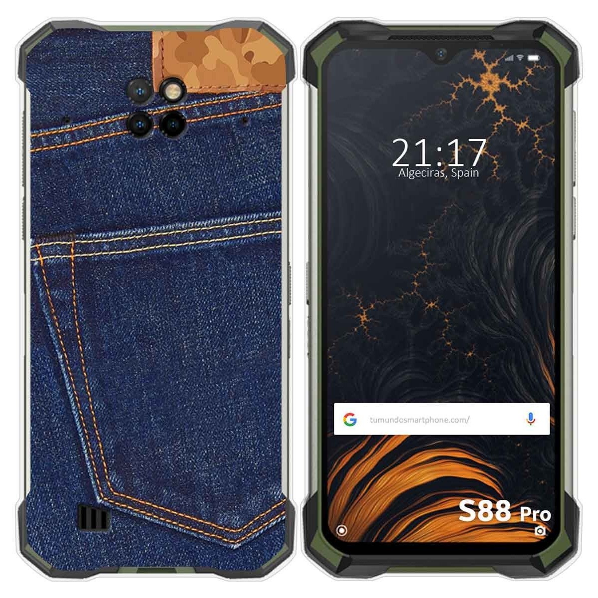 Funda Gel Tpu para Doogee S88 diseño Vaquero Dibujos