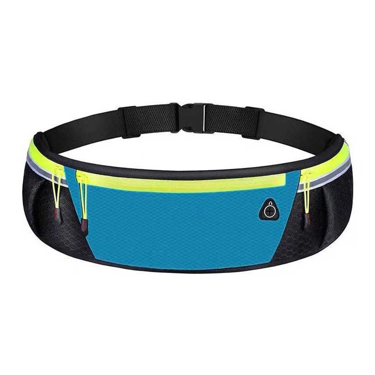 Cinturon Riñonera Reflectante para Correr Color Azul / Negro