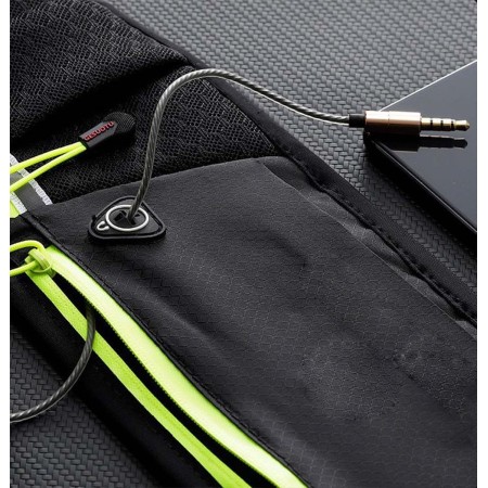 Cinturon Riñonera Reflectante para Correr Color Morado / Negro