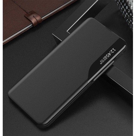 Funda Libro Soporte Magnética Eco Piel con Ventana para Xiaomi Redmi 9A / 9AT Negra