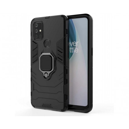 Funda Tough Armor con Anillo Giratorio Negra para OnePlus Nord N10 5G