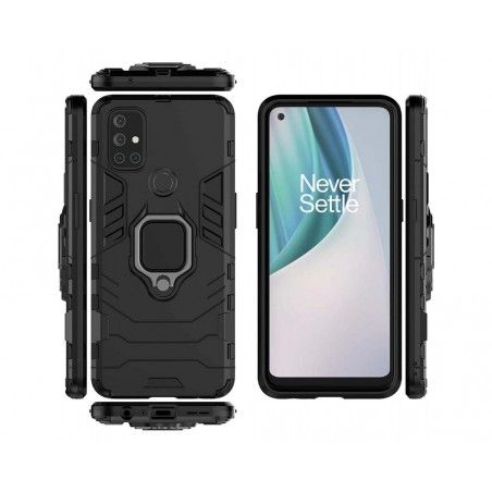 Funda Tough Armor con Anillo Giratorio Negra para OnePlus Nord N10 5G