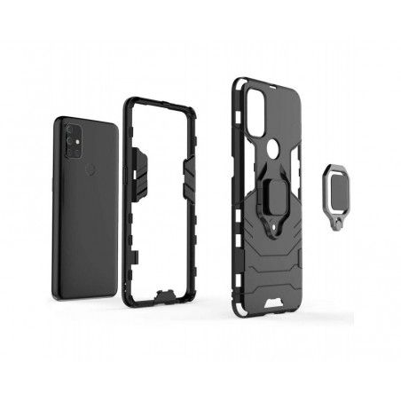 Funda Tough Armor con Anillo Giratorio Negra para OnePlus Nord N10 5G