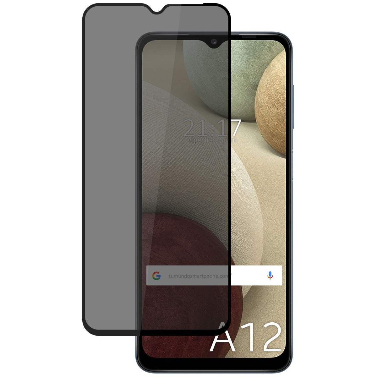 Protector Cristal Templado Completo 5D Antiespías para Samsung Galaxy A12 / M12 Vidrio