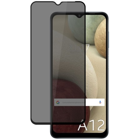 Protector Cristal Templado Completo 5D Antiespías para Samsung Galaxy A12 / M12 Vidrio