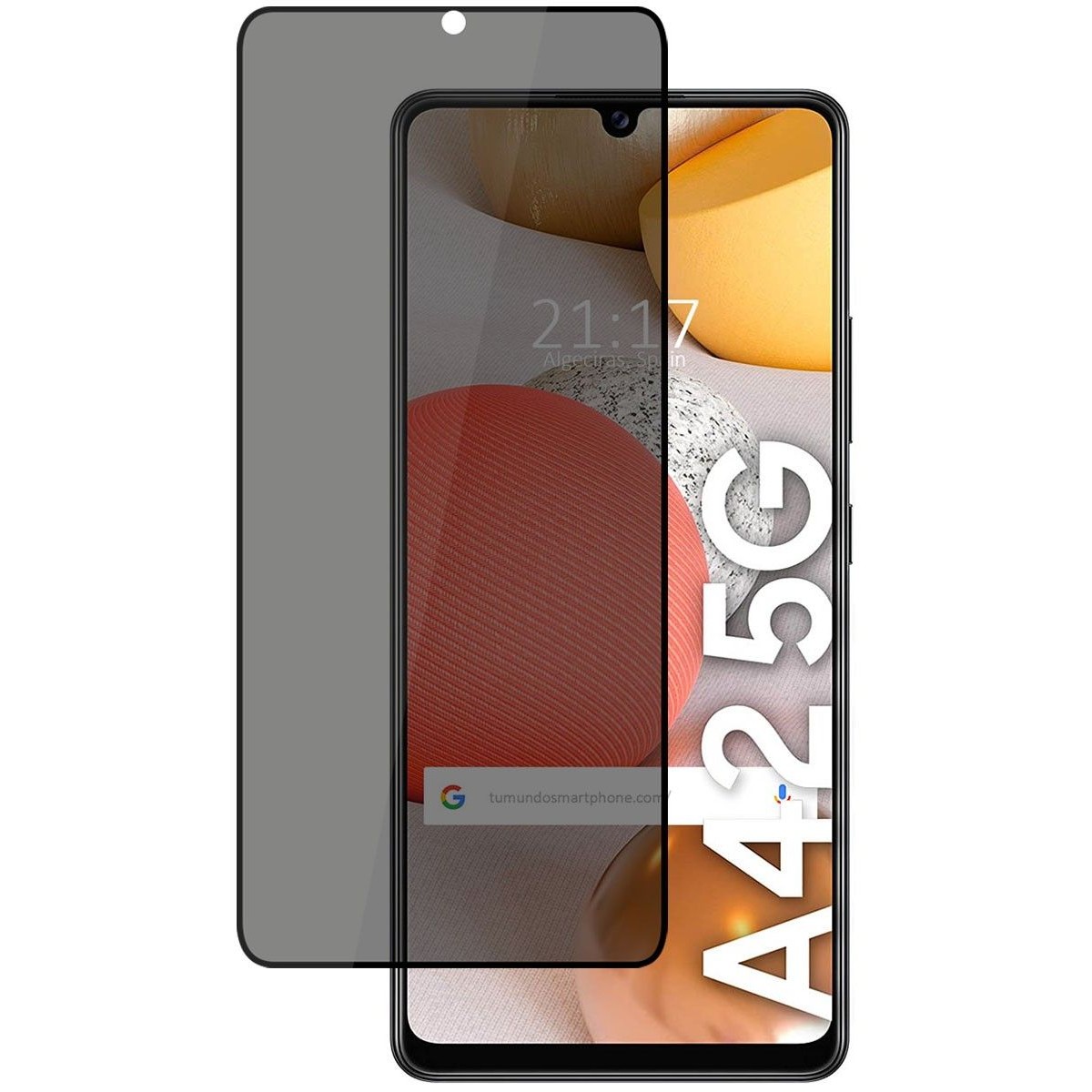 Protector Cristal Templado Completo 5D Antiespías para Samsung Galaxy A42 5G Vidrio