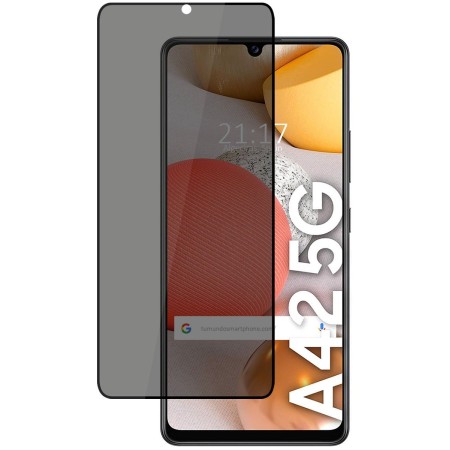Protector Cristal Templado Completo 5D Antiespías para Samsung Galaxy A42 5G Vidrio
