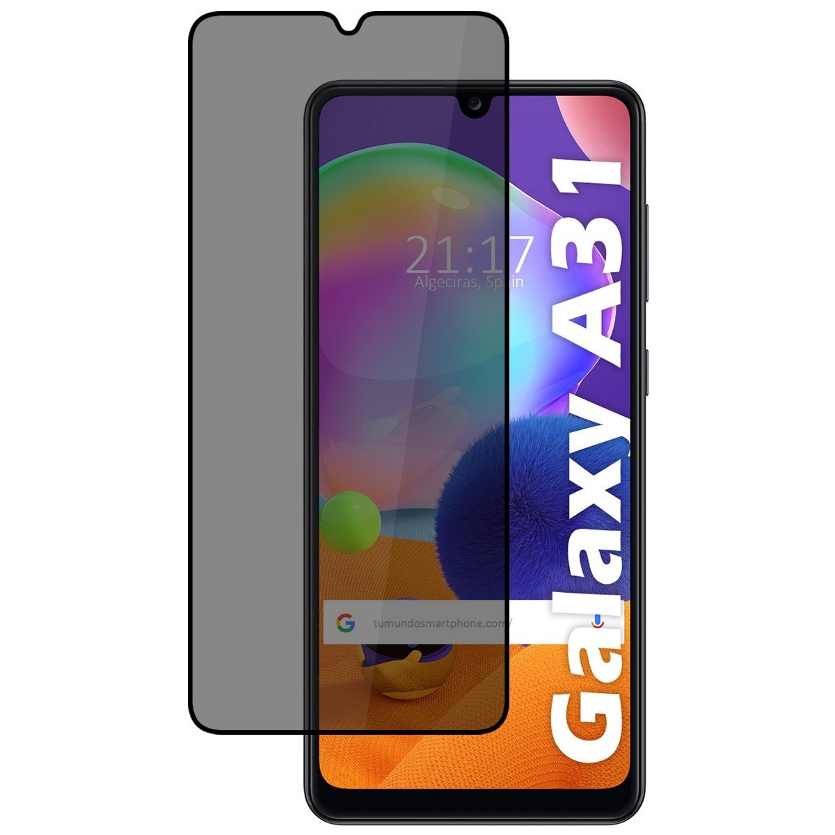 Protector Cristal Templado Completo 5D Antiespías para Samsung Galaxy A31 Vidrio