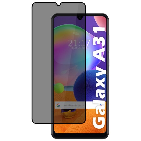 Protector Cristal Templado Completo 5D Antiespías para Samsung Galaxy A31 Vidrio
