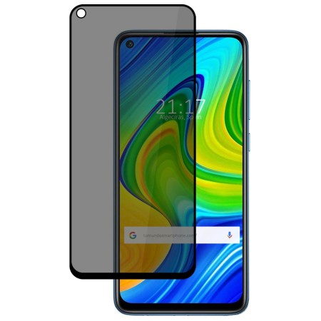 Protector Cristal Templado Completo 5D Antiespías para Xiaomi Redmi Note 9 Vidrio