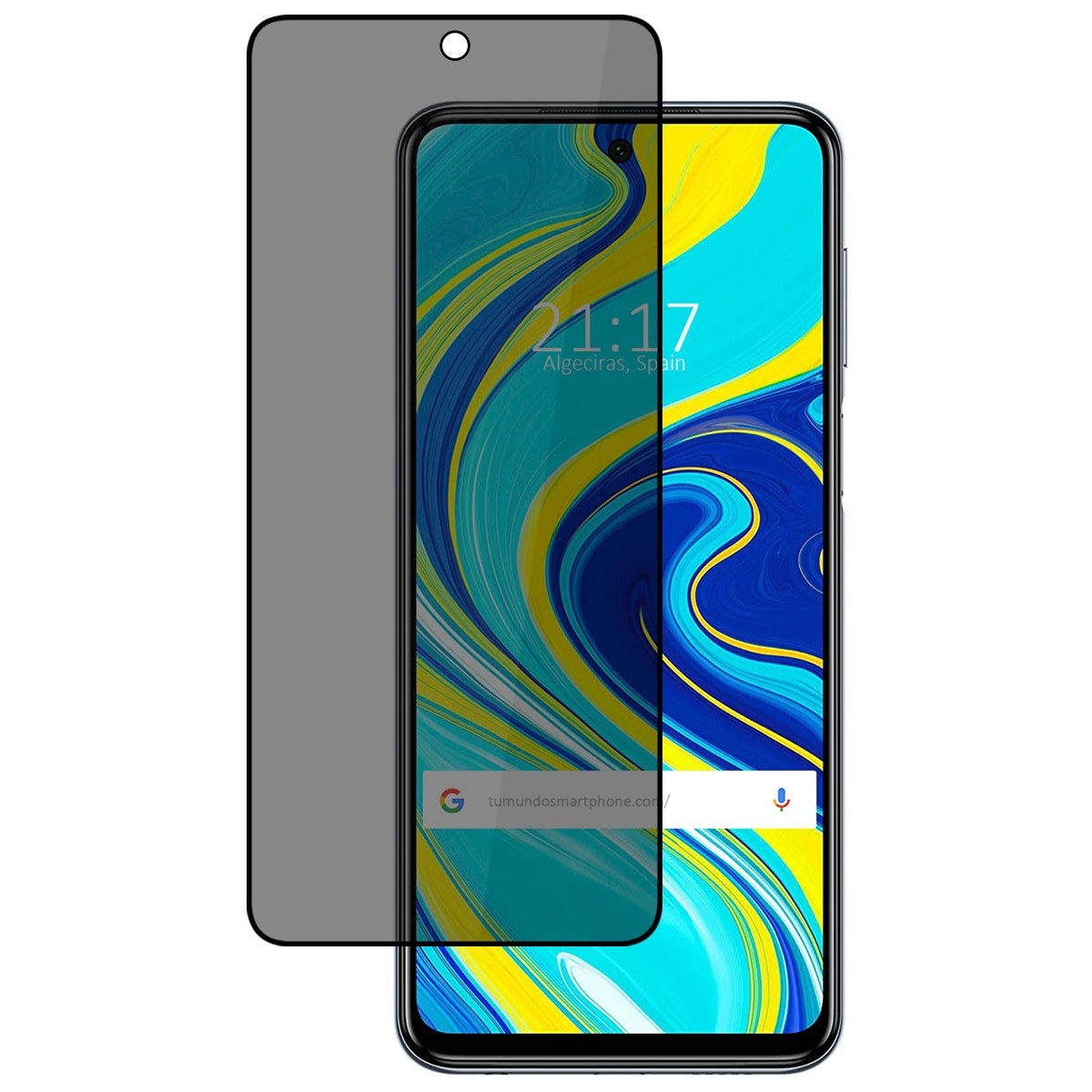 Protector Cristal Templado Completo 5D Antiespías para Xiaomi Redmi Note 9S / Note 9 Pro Vidrio