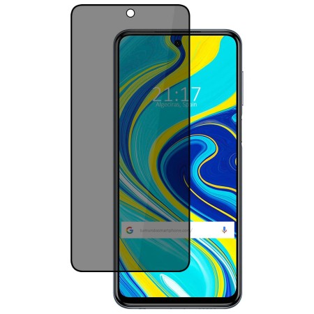 Protector Cristal Templado Completo 5D Antiespías para Xiaomi Redmi Note 9S / Note 9 Pro Vidrio