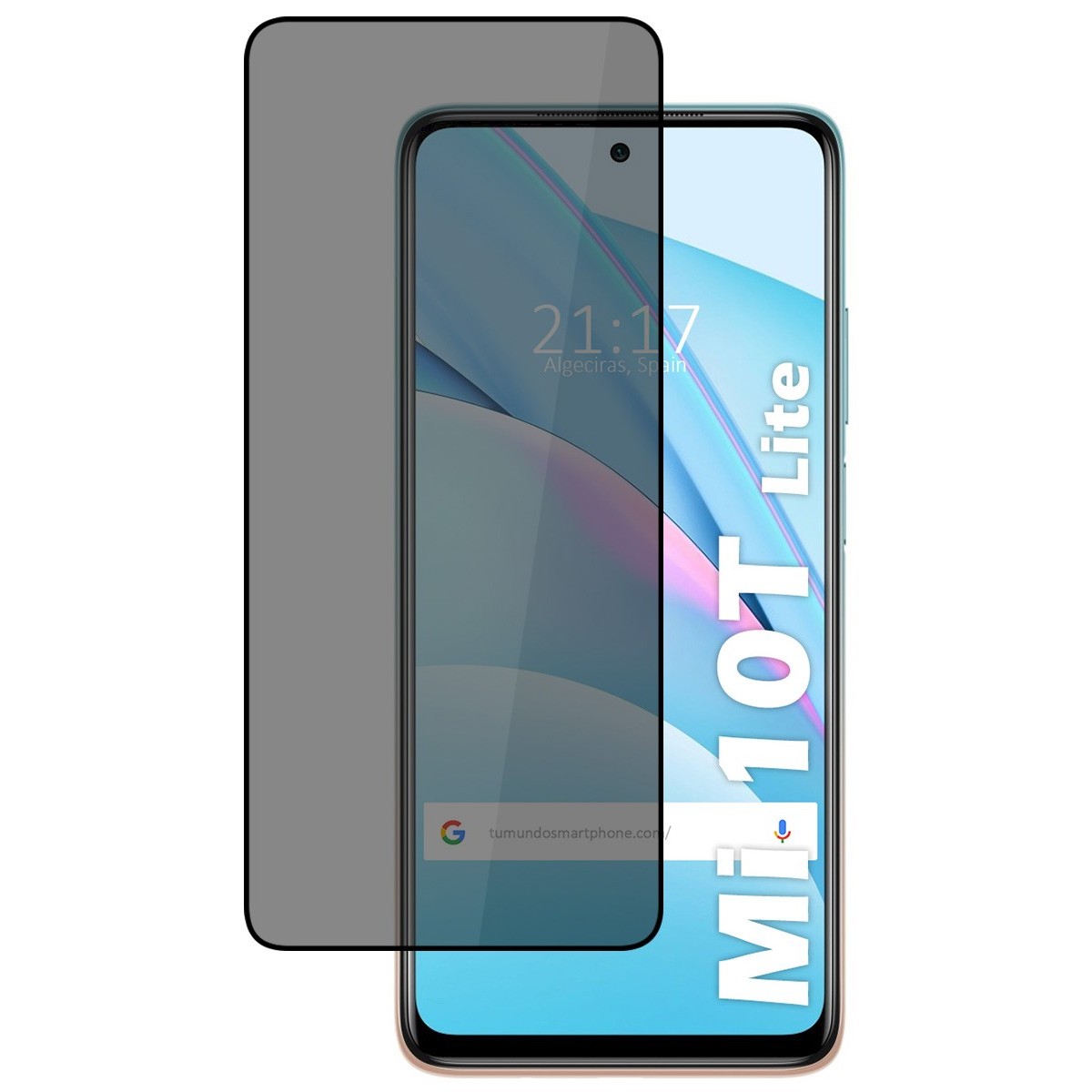 Protector Cristal Templado Completo 5D Antiespías para Xiaomi Mi 10T Lite Vidrio