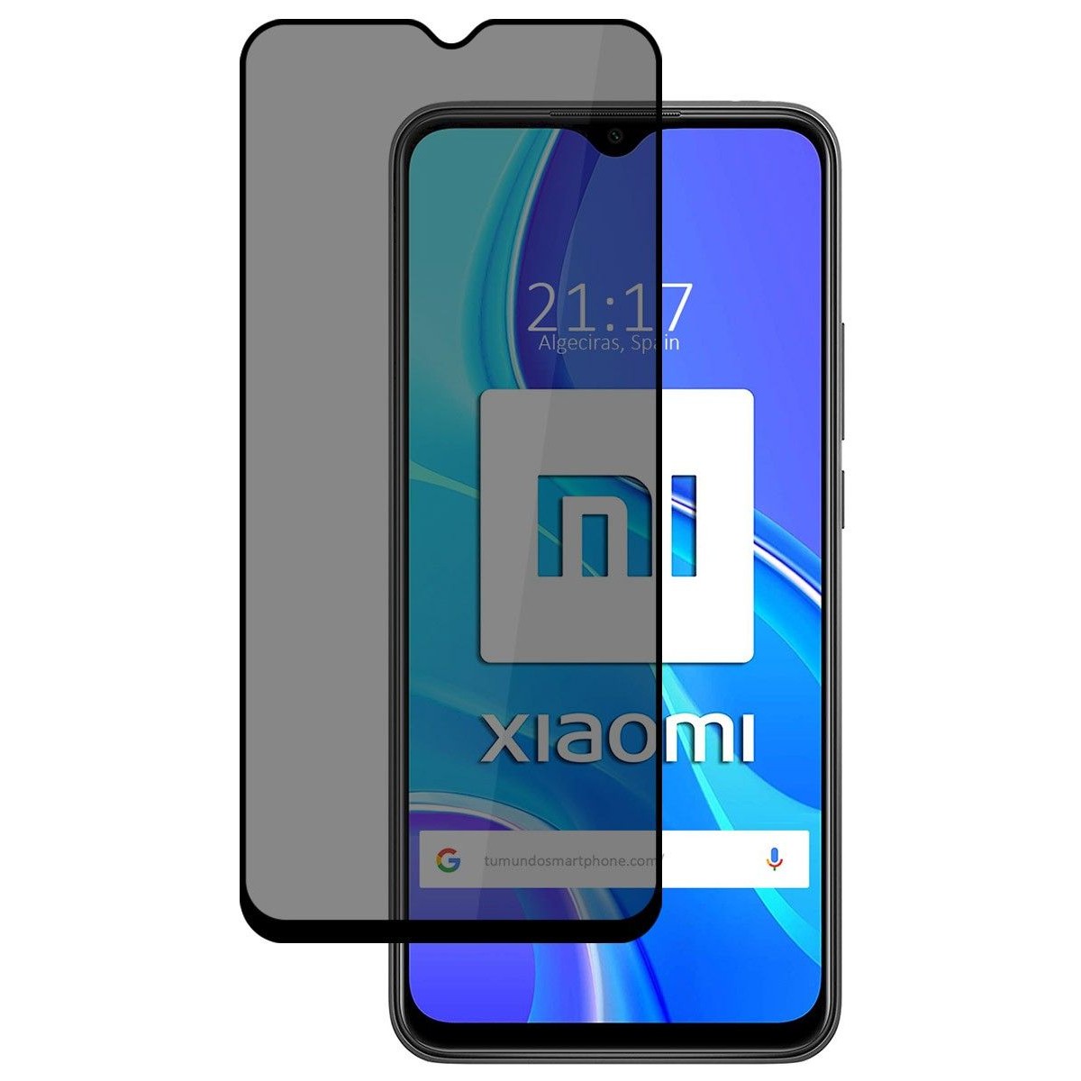 Protector Cristal Templado Completo 5D Antiespías para Xiaomi Redmi 9 Vidrio