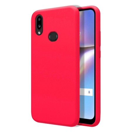 Funda Silicona Líquida Ultra Suave para Samsung Galaxy A10s color Rosa Fucsia