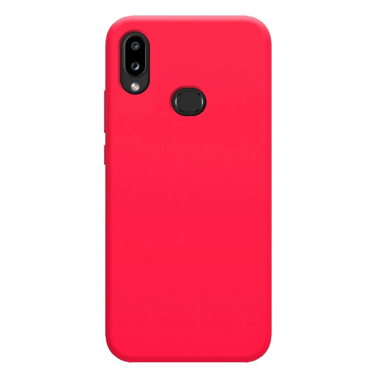 Funda Silicona Líquida Ultra Suave para Samsung Galaxy A10s color Rosa Fucsia