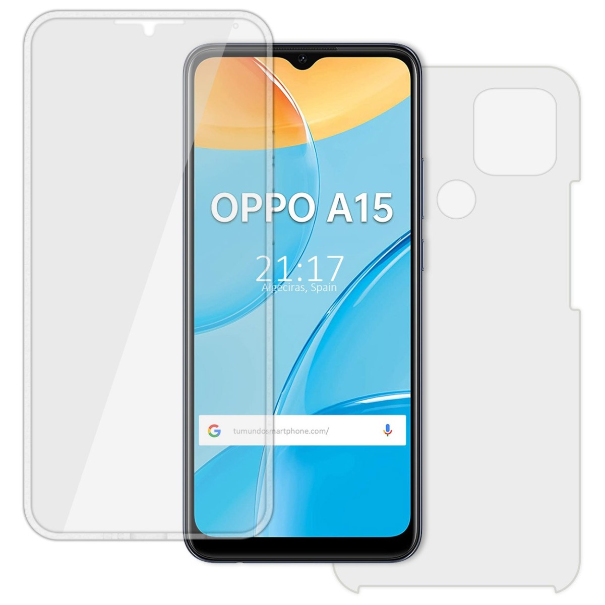 Funda Completa Transparente Pc + Tpu Full Body 360 para Oppo A15