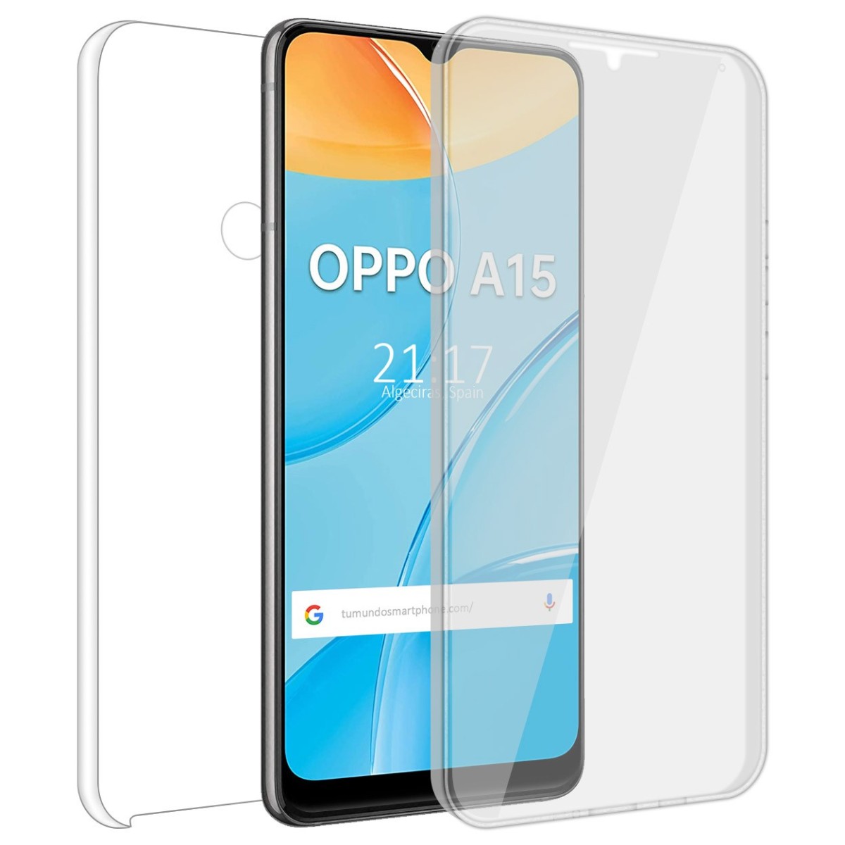 Funda Completa Transparente Pc + Tpu Full Body 360 para Oppo A15