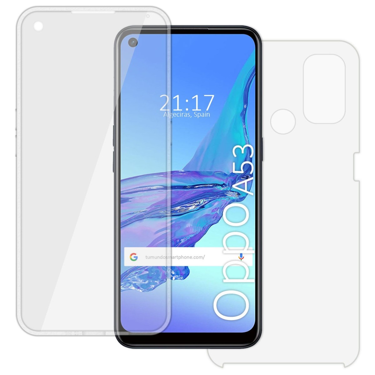Funda Completa Transparente Pc + Tpu Full Body 360 para Oppo A53 / A53s